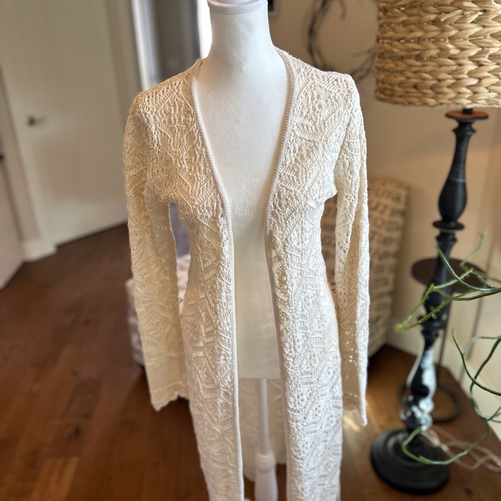 Women’s Freshman 1996 duster Size Small in cream color